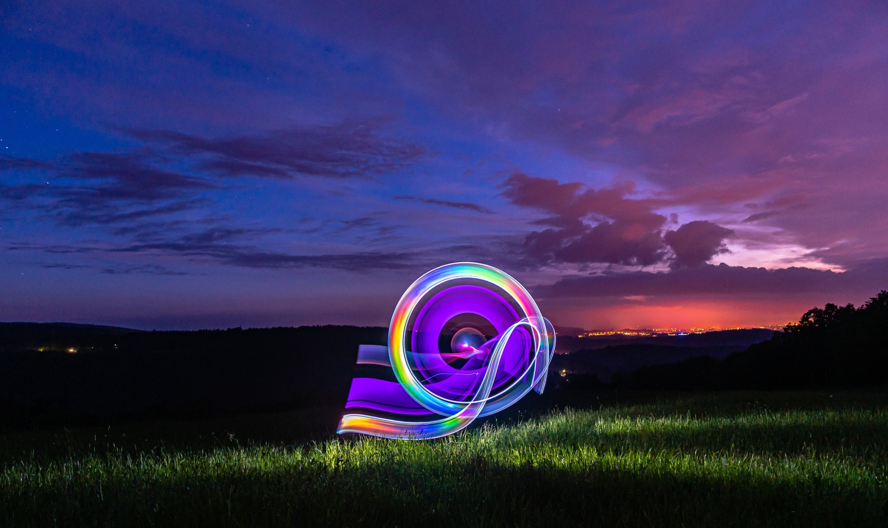 MEgional am 24. Juli 2020 mit Lightpainting von Bert Baldauf