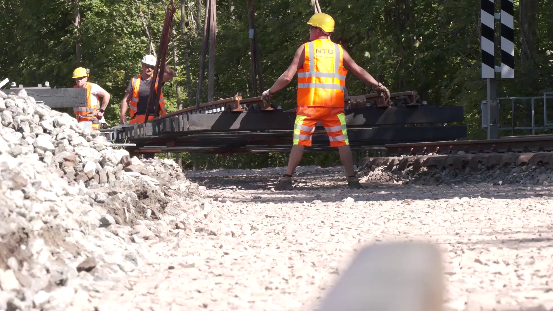 MEgional am 9. September 2020 mit den Arbeiten am Marienberger Bahnhof