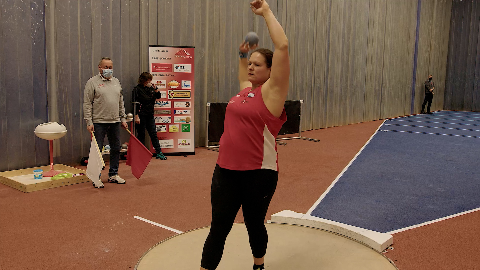 MEgional am 24. Januar 2022 mit Kugelstoßern im Wettstreit