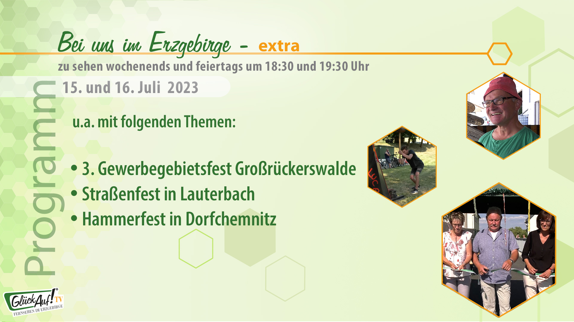 Bei uns im Erzgebirge - extra für das Wochenende der 29. Kalenderwoche 2023 Bei uns im Erzgebirge - extra für das Wochenende der 29. Kalenderwoche 2023
