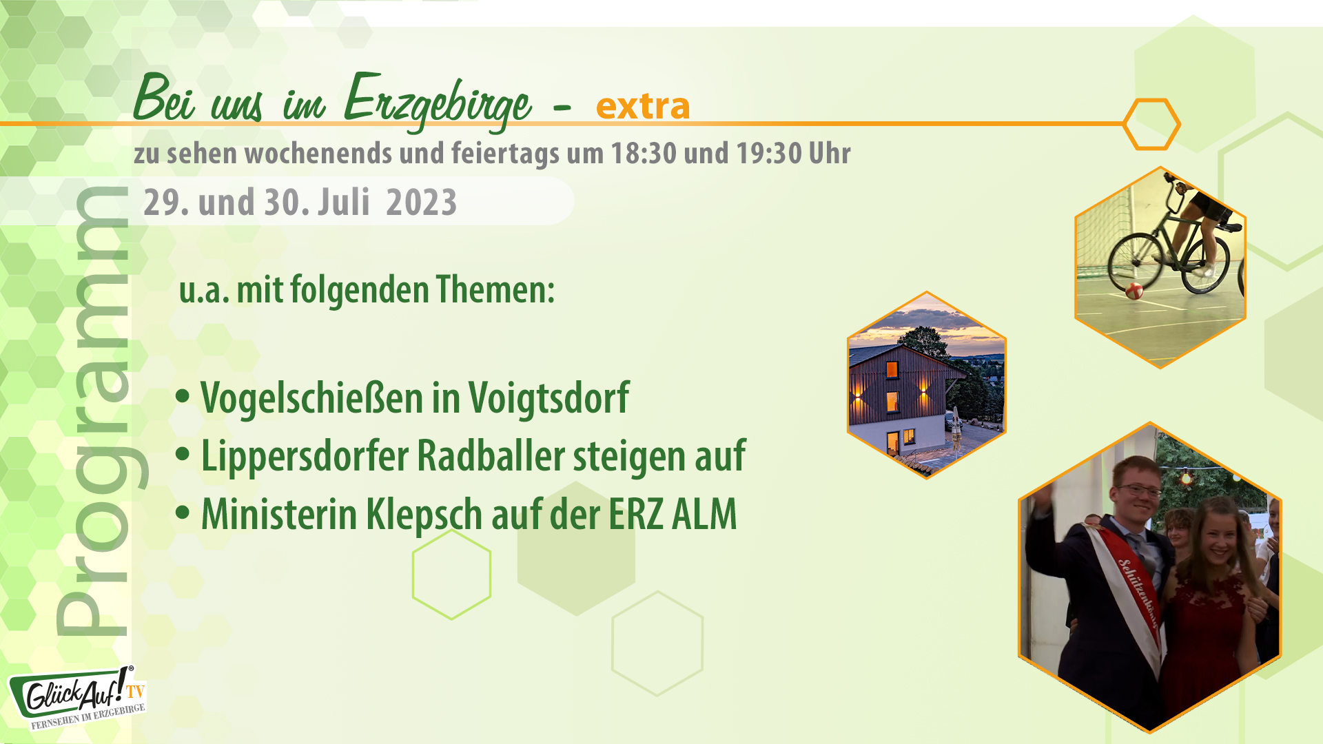 Bei uns im Erzgebirge - extra für das Wochenende der 30. Kalenderwoche 2023 Bei uns im Erzgebirge - extra für das Wochenende der 30. Kalenderwoche 2023