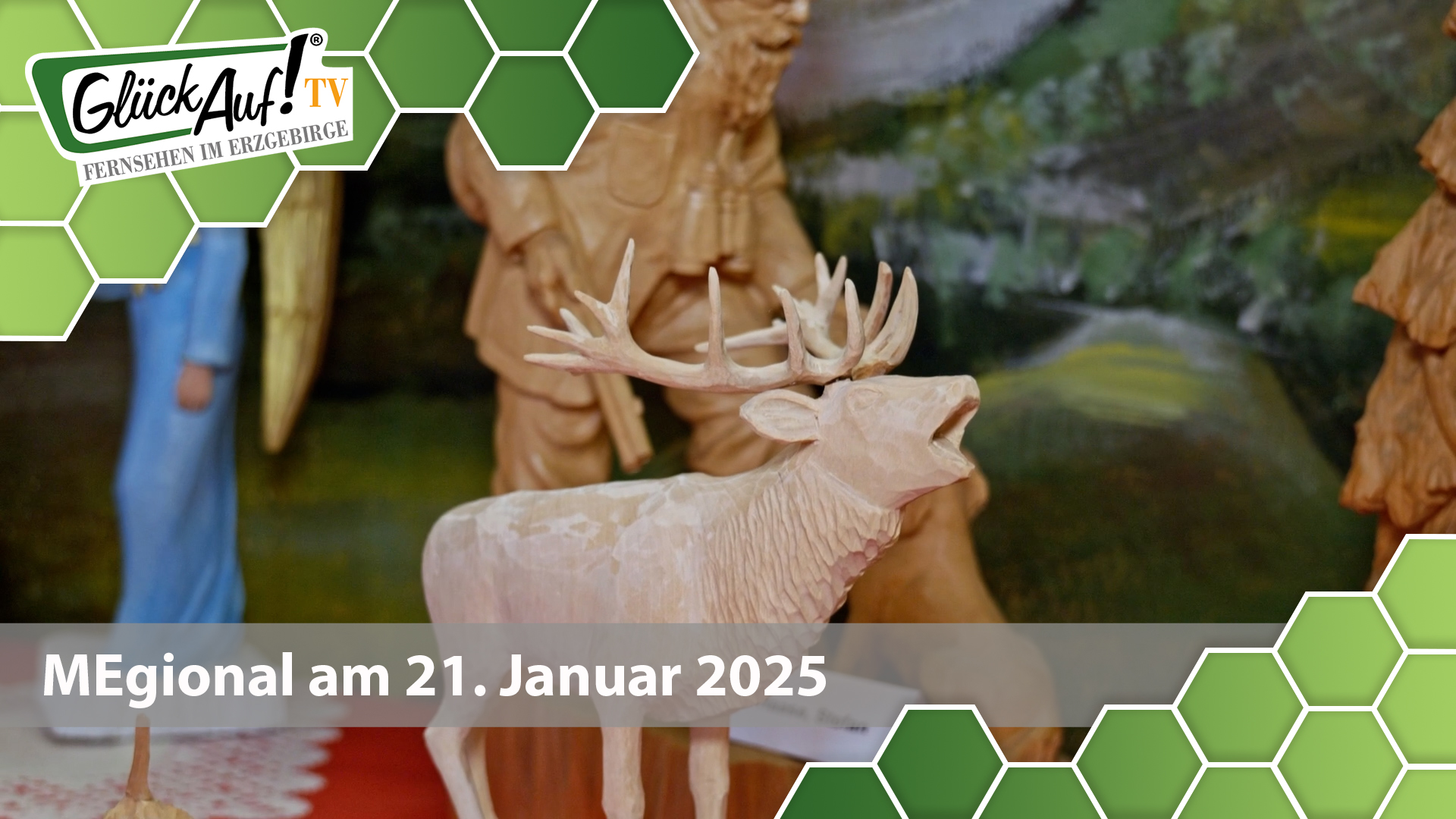 MEgional am 21. Januar 2025 mit Bildern von der Schnitzausstellung in Venusberg