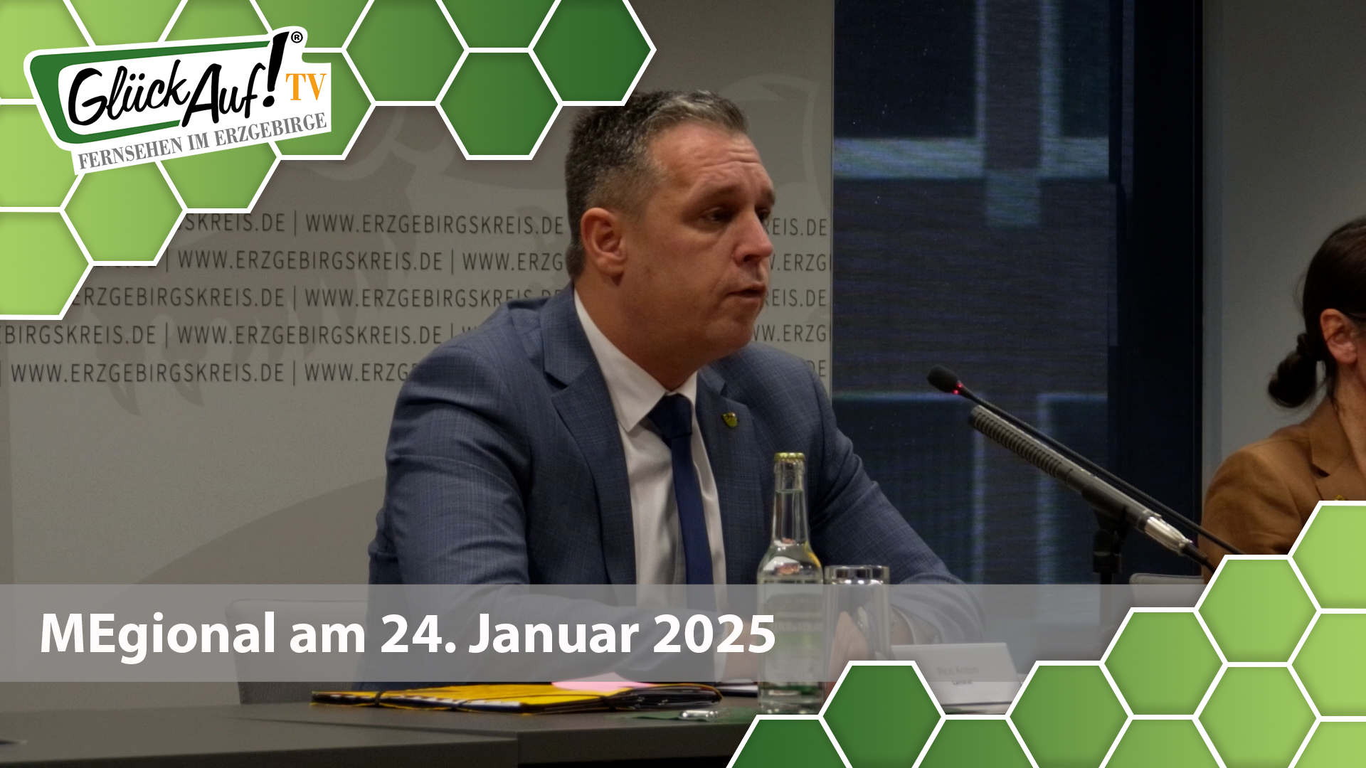 MEgional am 24. Januar 2025 mit Bildern von der Jahrespressekonferenz im Landratsamt Erzgebirgskreis
