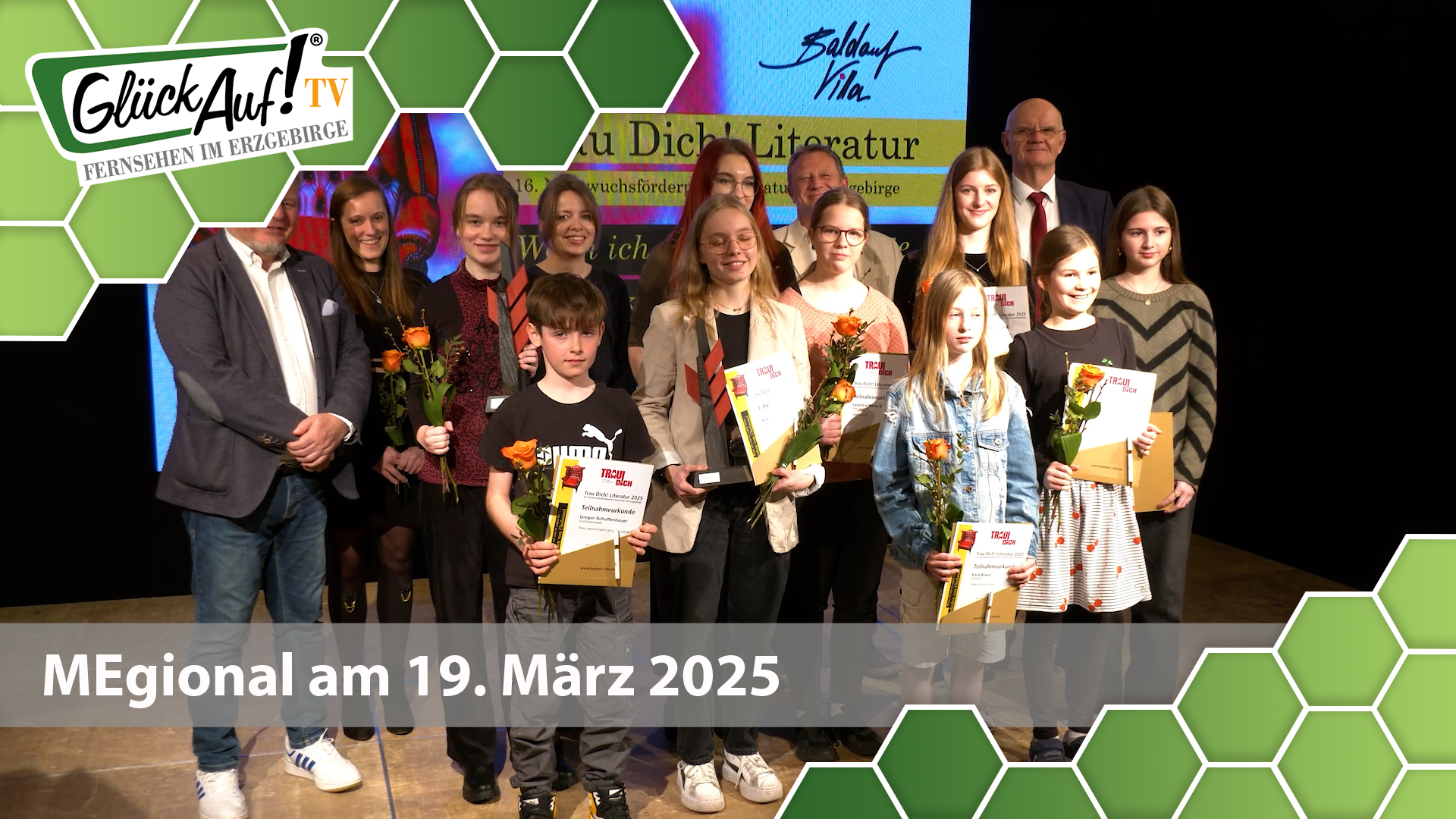 MEgional am 19. März 2025 mit dem Finale des Nachwuchsliteraturpreises Trau Dich in der Baldauf Villa Marienberg